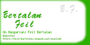bertalan feil business card